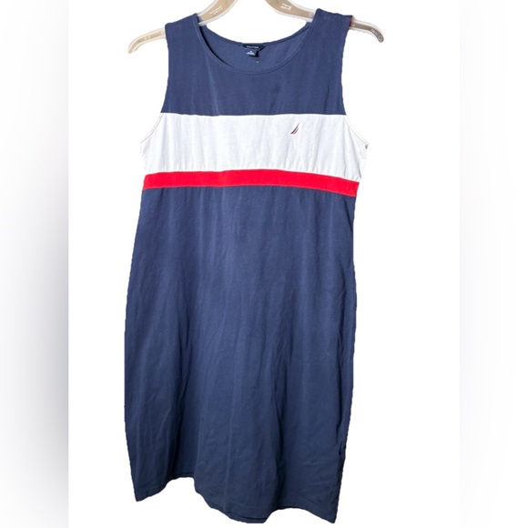 Nautica Dresses & Skirts - Nautical Colorblock Tank Dress - Navy, White & Red Medium